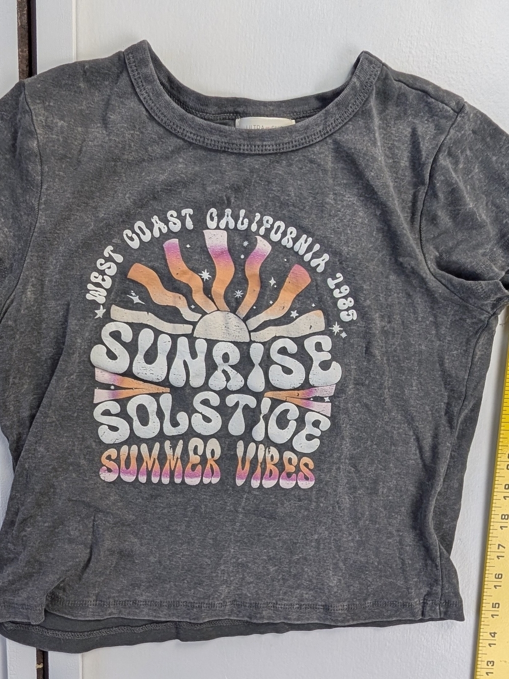 Ultra Flirt Charcoal Sunrise Solstice Graphic Tee